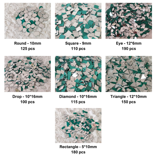 Kit 27 - Mirror Kit for Lippan Art - 15 Shapes (1700 pcs)