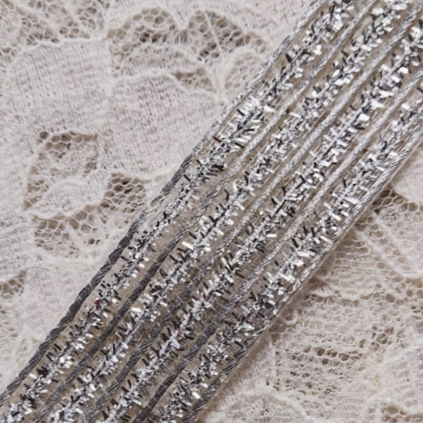 Shimmer Stripes - Silver