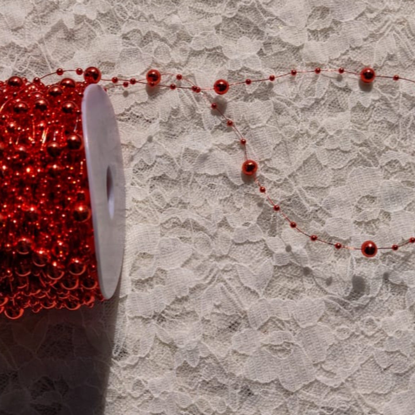 Pearl Lace - Metallic Red