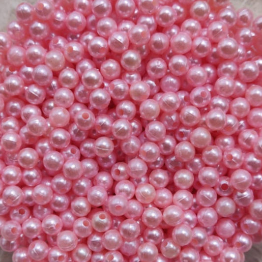 Acrylic Pearl With Hole - Light Pink