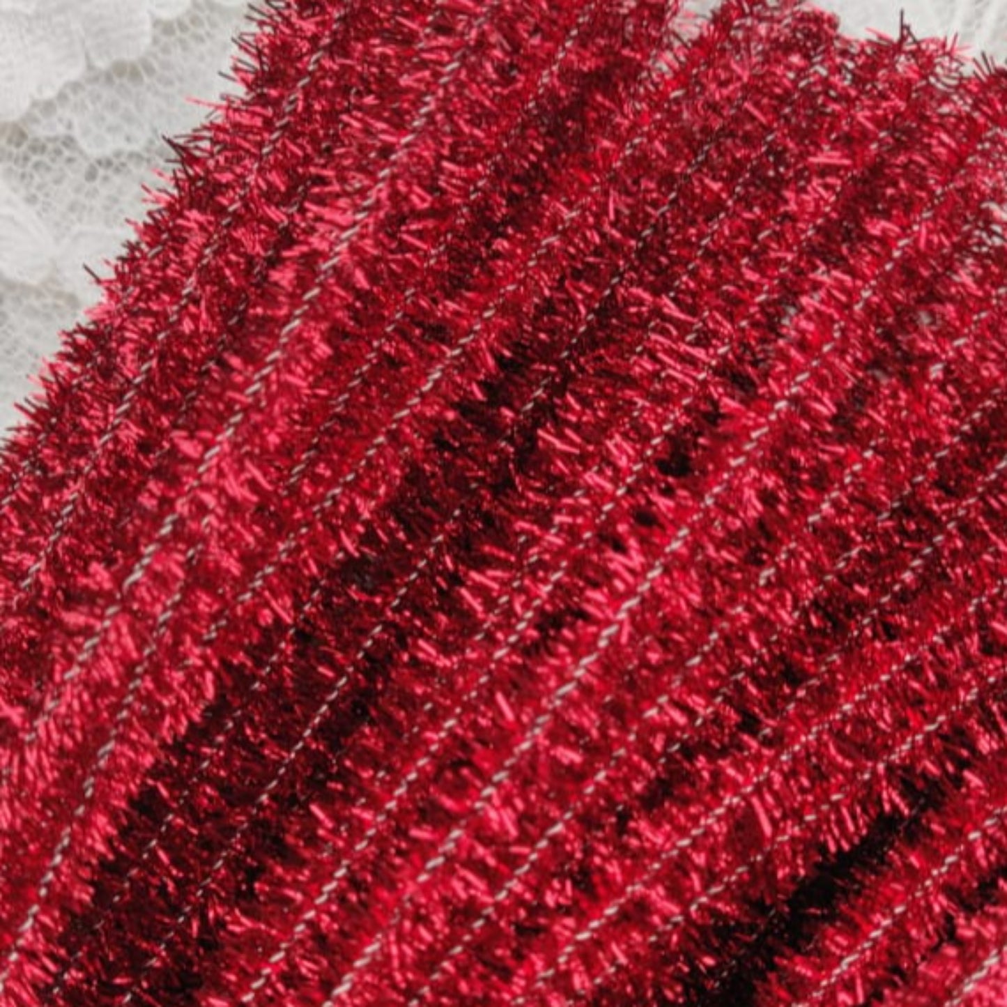 Glitter Pipe Cleaner - Red