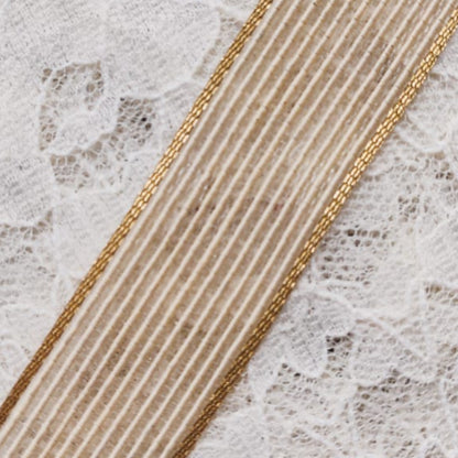 Faux Jute Net with Border - Cream