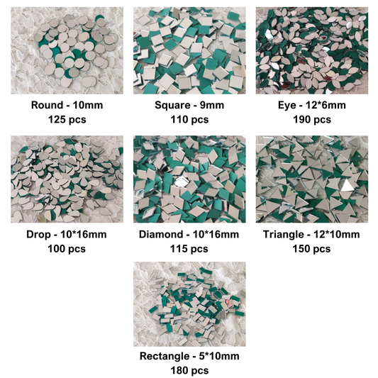 Kit 26 - Mirror Kit for Lippan Art - 15 Shapes (1650 pcs)