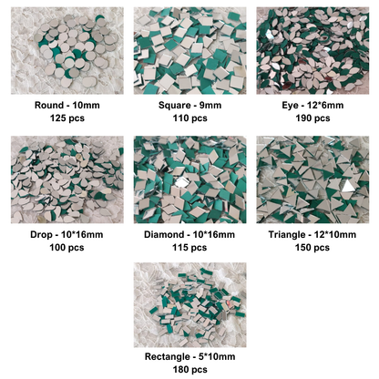 Kit 27 - Mirror Kit for Lippan Art - 15 Shapes (1700 pcs)