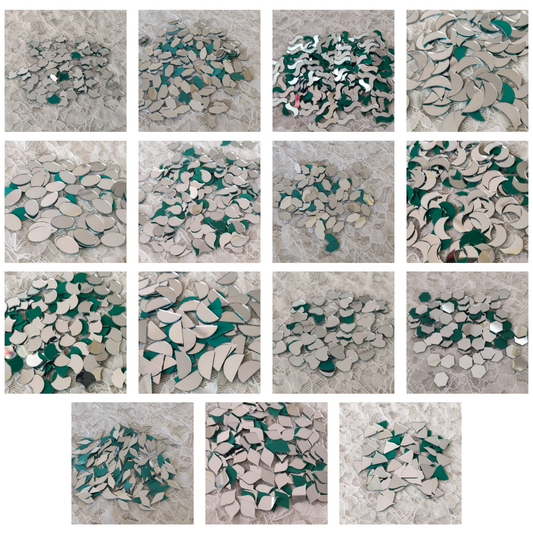 Kit 28 - Premium Shapes Mirror Kit for Lippan Art - 15 Shapes (1300 pcs)