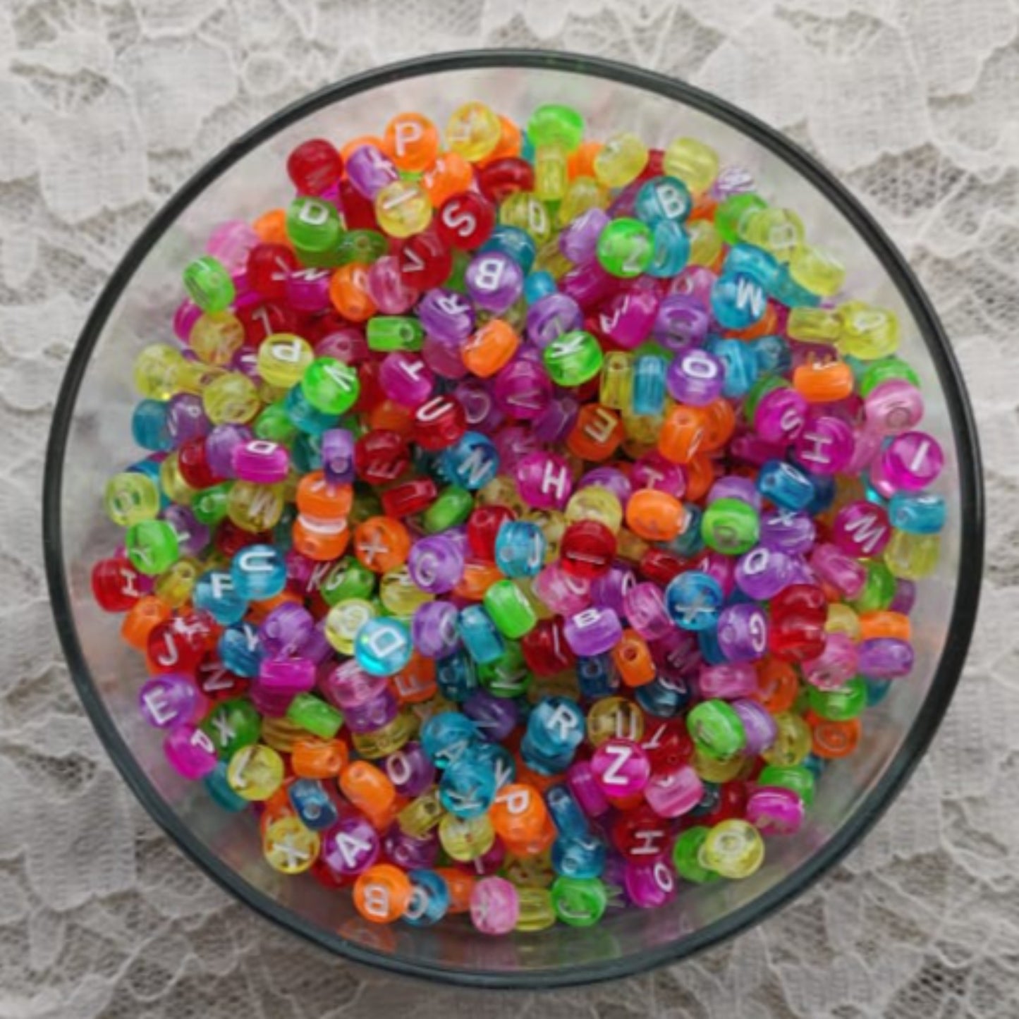 Alphabet Beads - Square - Multicolour