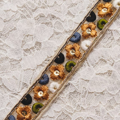 Embroidered Lace - Golden