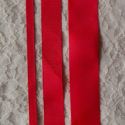 Grosgrain Hot Red