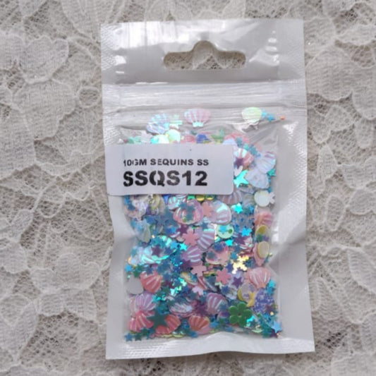 Holographic Sequins - Seashell Mix2