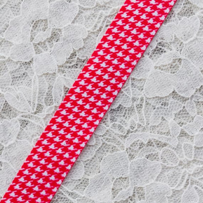 Printed Houndstooth - Red