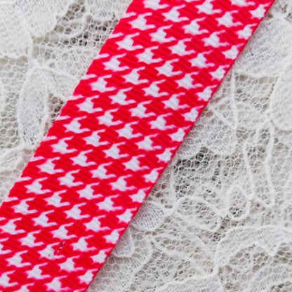 Printed Houndstooth - Red