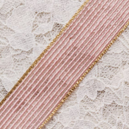 Faux Jute Net with Border - Rose Gold