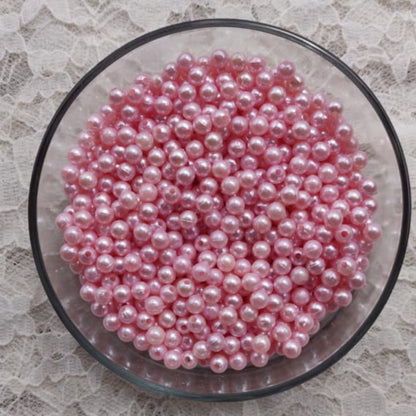 Acrylic Pearl With Hole - Light Pink