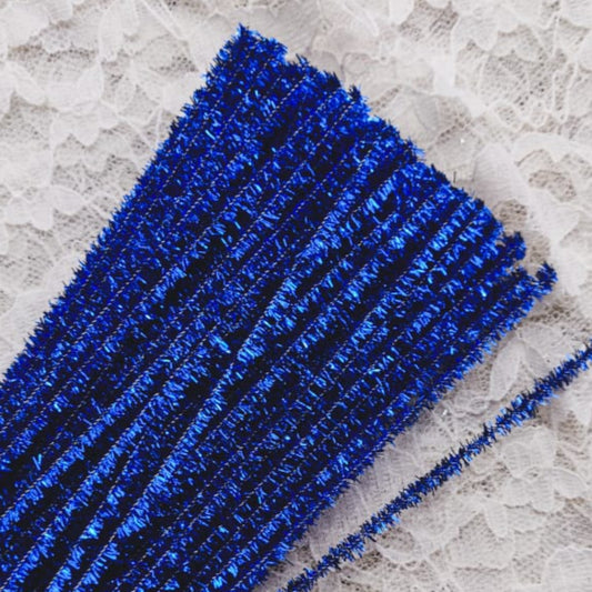 Glitter Pipe Cleaner - Dark Blue