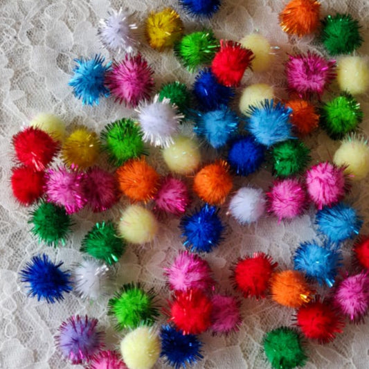 Pom Pom - Glitter - 1cm